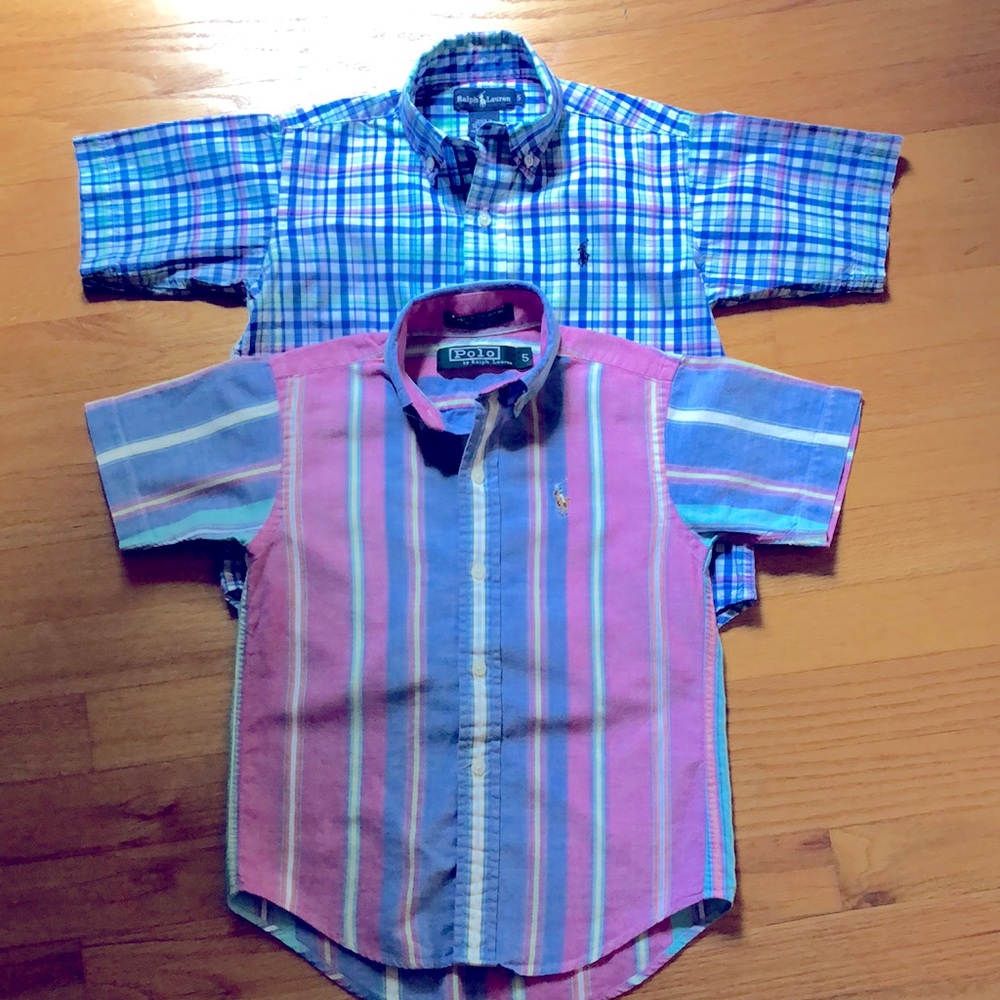 Set of 2 Polo Ralph Lauren Boy’s size 5 shirts